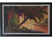 Картина 1977 Мираж от H. NDINDA Красив екваториален пейзаж