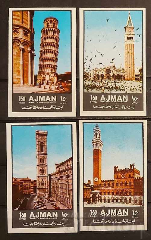 Ajman 1972 Buildings Unperforated MNH series