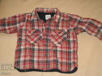 Καπιτονέ πουκάμισο με μακριά μανίκια N&M, μέγεθος 4-6 μήνες,