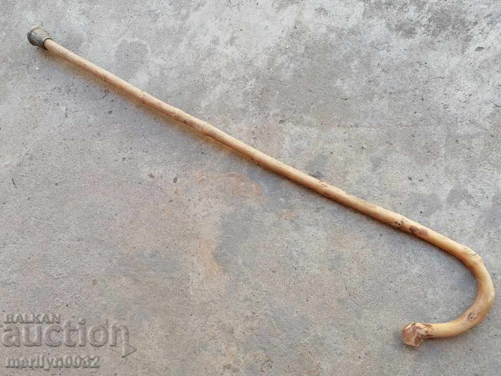 Old wooden cane mid-20th century primitive with price 31.00 BGN | € 15.85 Old wooden cane mid-20th century primitive with price 31.00 BGN | € 15.85