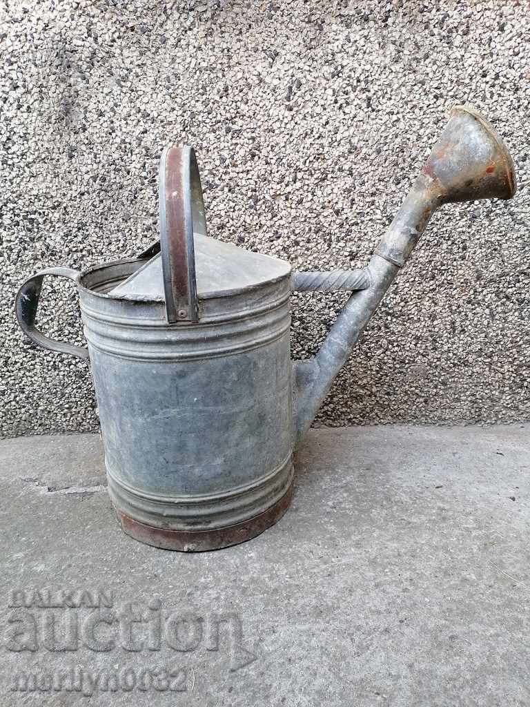 Old garden watering can in a tube, watering can with price 35.00 BGN | € 17.90 Old garden watering can in a tube, watering can with price 35.00 BGN | € 17.90