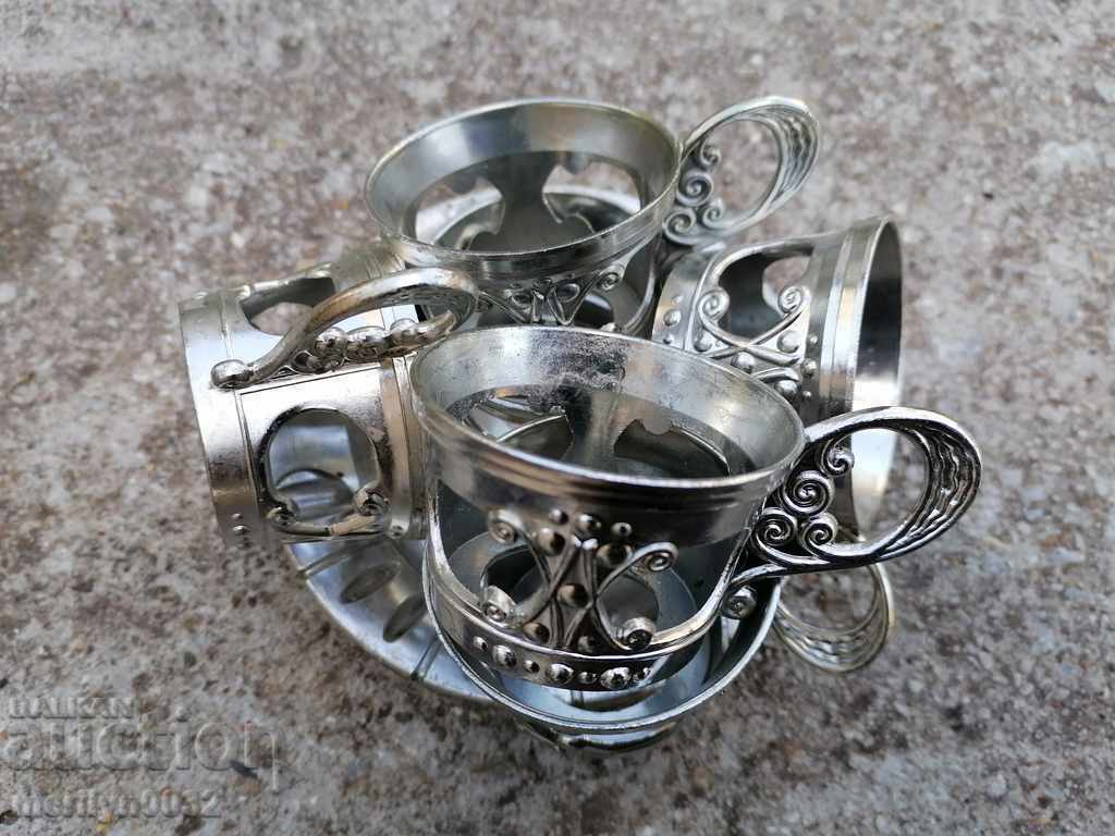 Set of coasters for cups, 6 pieces, cup coaster USSR - 7