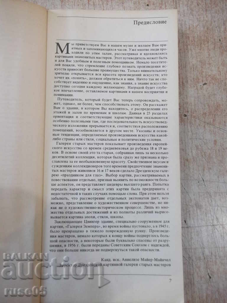 Auction The book "Review of the Dresden picture gallery of old ..." - 244 pages Auction The book "Review of the Dresden picture gallery of old ..." - 244 pages