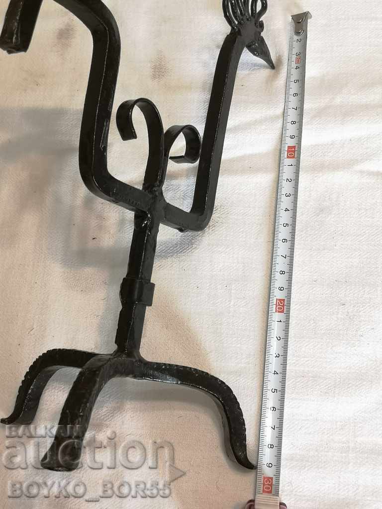 Antique Handmade Wrought Iron Candlestick with price 79.00 BGN | € 40.39 Antique Handmade Wrought Iron Candlestick with price 79.00 BGN | € 40.39