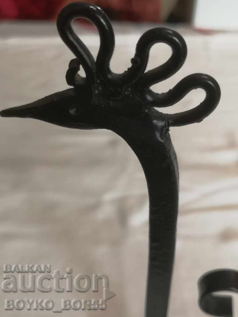 Delivery of Antique Handmade Wrought Iron Candlestick Delivery of Antique Handmade Wrought Iron Candlestick