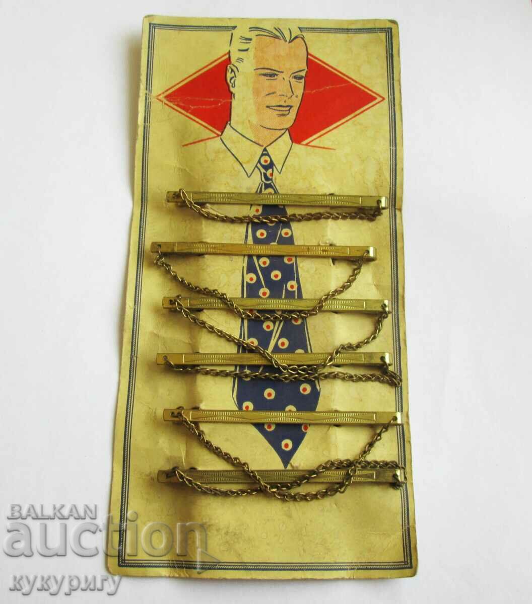Old advertising advertising stand with tie clips 1930