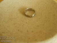Ασημένιο δαχτυλίδι Δαχτυλίδι διαμαντένιο ασήμι 925, χρυσό 333 γραμματόσημα