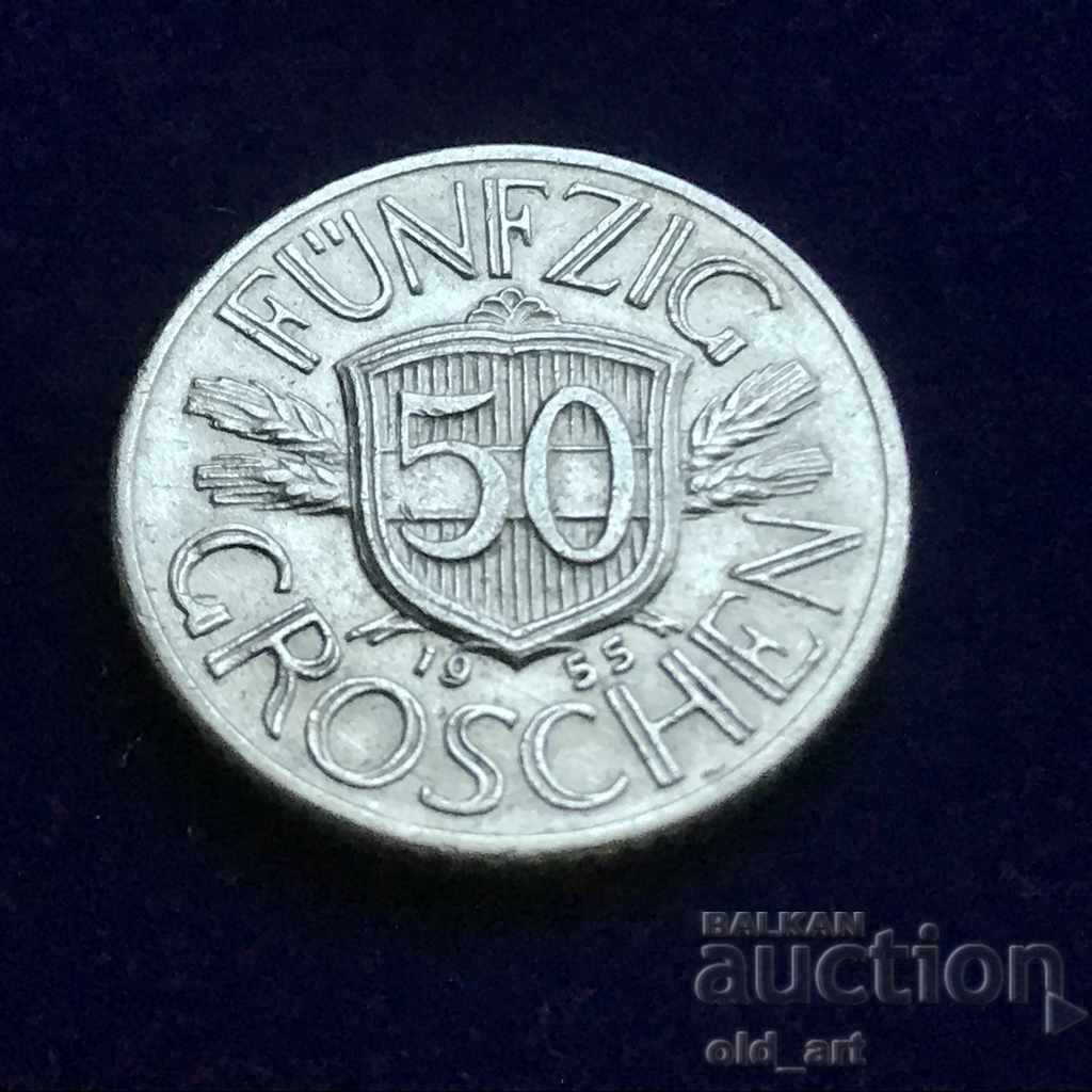 Monedă - Austria, 50 groși 1955 Monedă - Austria, 50 groși 1955
