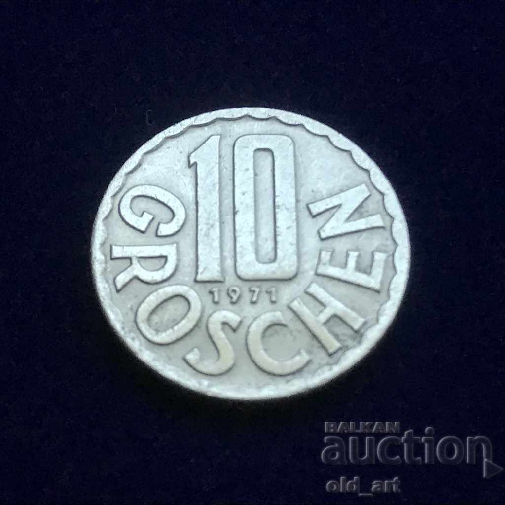 Coin - Austria, 10 Groschen 1971