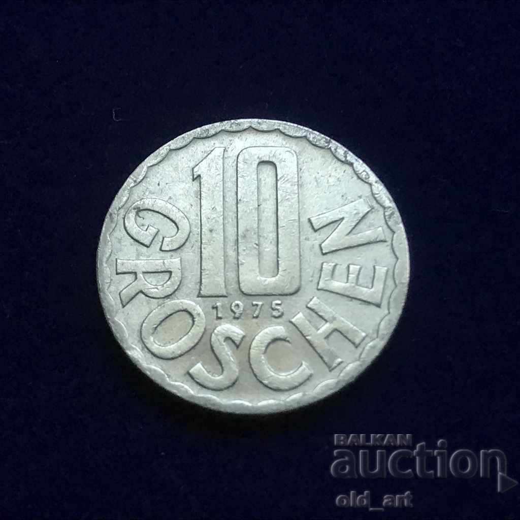 Monedă - Austria, 10 groseni 1975