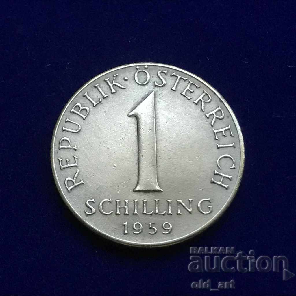 Monedă - Austria, 1 șiling 1959