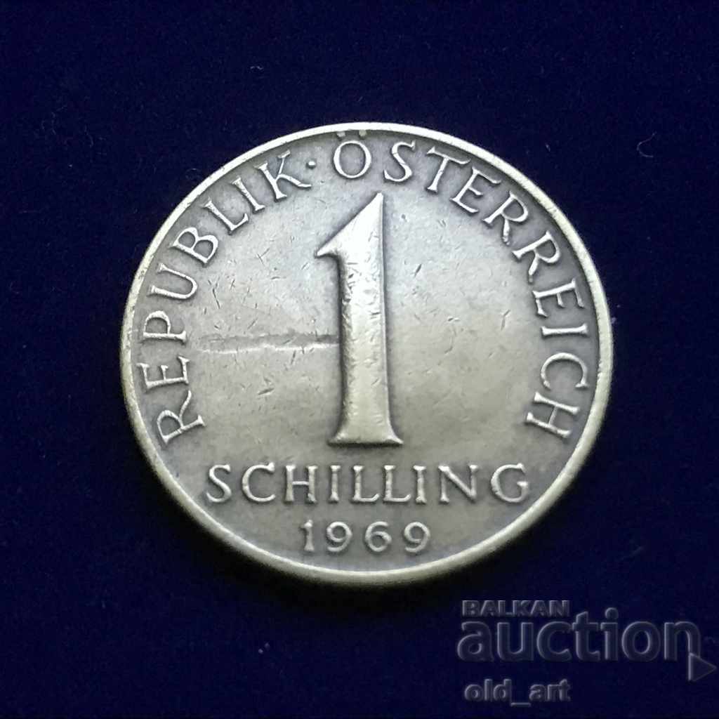Monedă - Austria, 1 șiling 1969