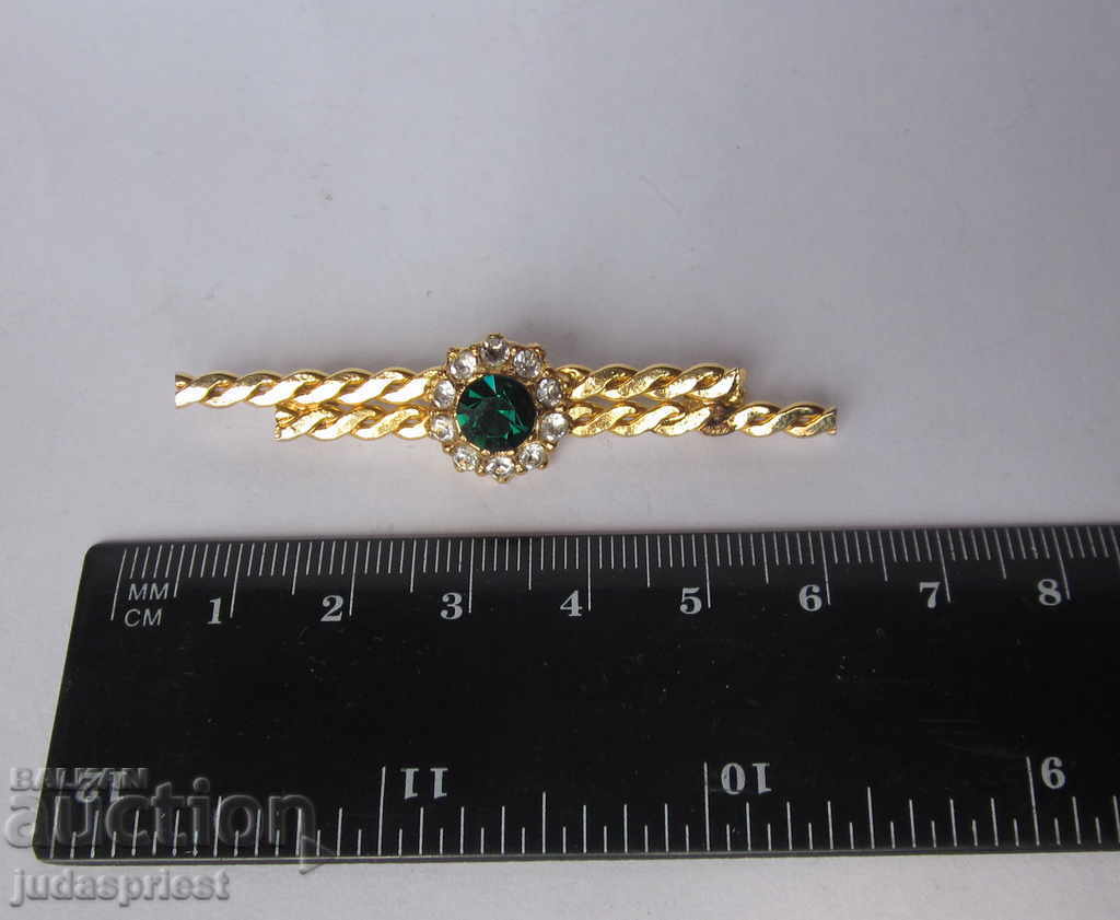 antique gilded brooch jewelry perfect unused - 5