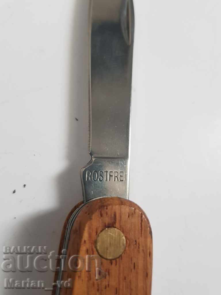 Auction Pocket knife with wooden rostfrei Auction Pocket knife with wooden rostfrei