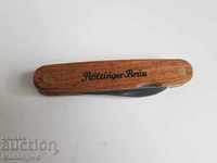 Pocket knife with wooden rostfrei