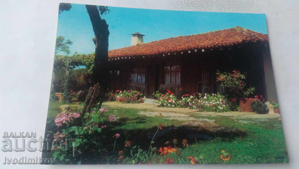 Пощенска картичка Жеравна Родната къща на Йордан Йовков 1980