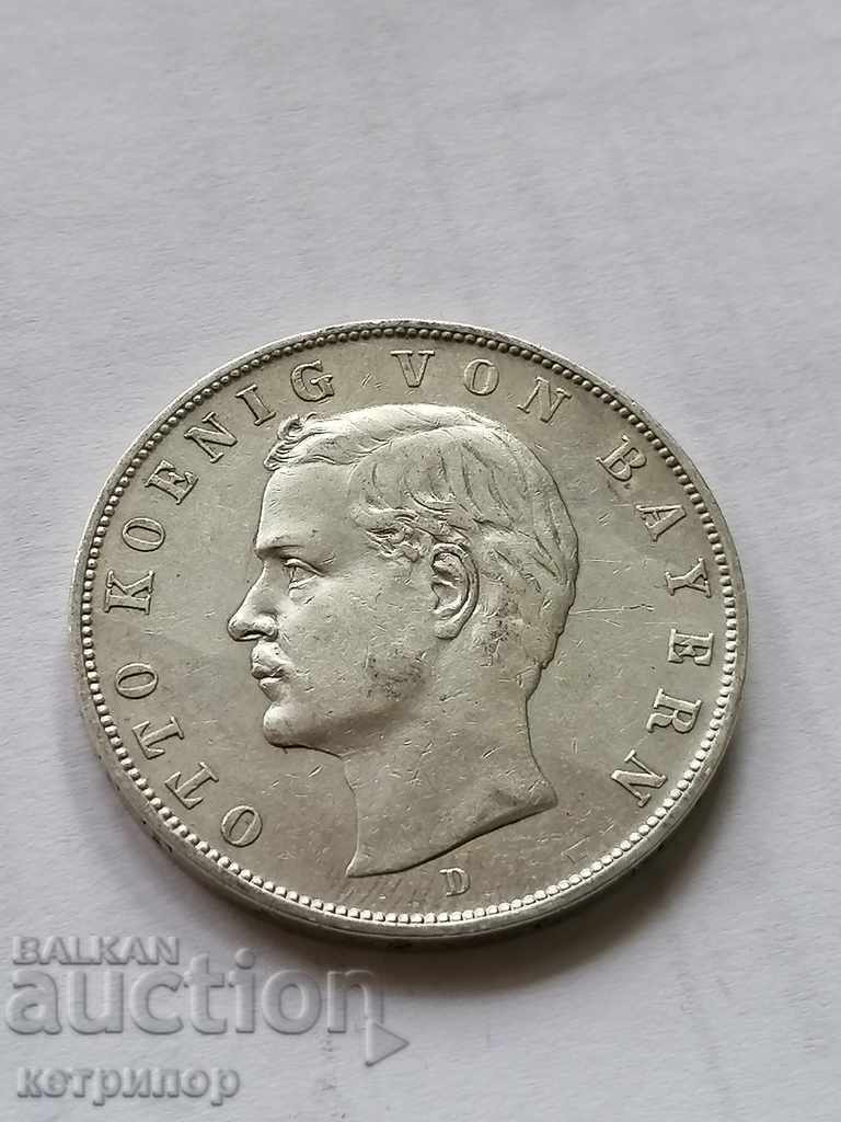 3 marks Bavaria 1909 D silver. Germany 3 marks Bavaria 1909 D silver. Germany
