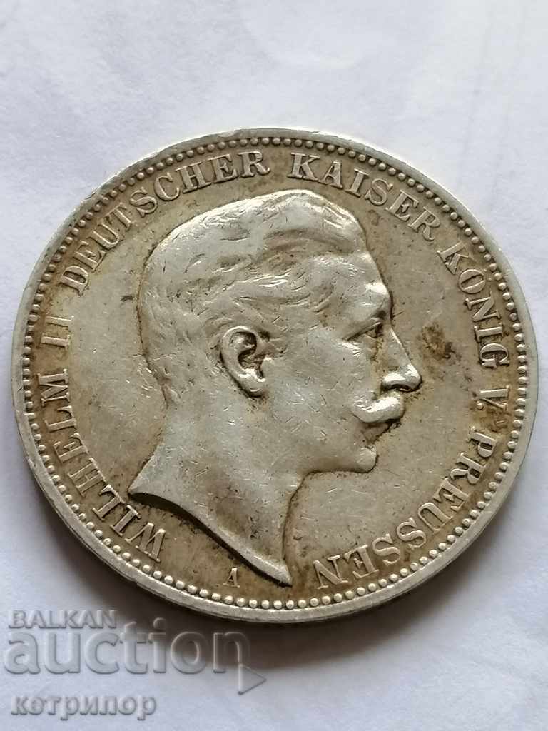 3 марки Прусия 1909г  А сребърна. Германия