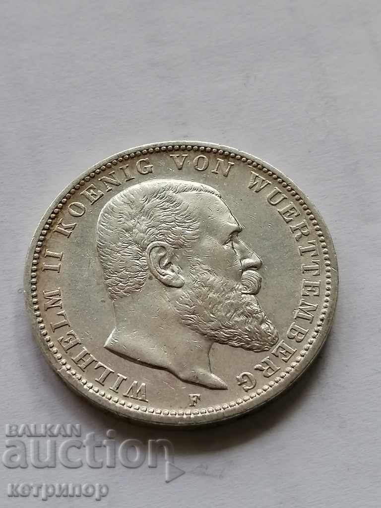3 γραμματόσημα Württemberg 1912 F ασήμι. Γερμανία 3 γραμματόσημα Württemberg 1912 F ασήμι. Γερμανία
