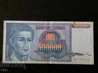 Bancnotă - Iugoslavia - 500.000 dinari 1993