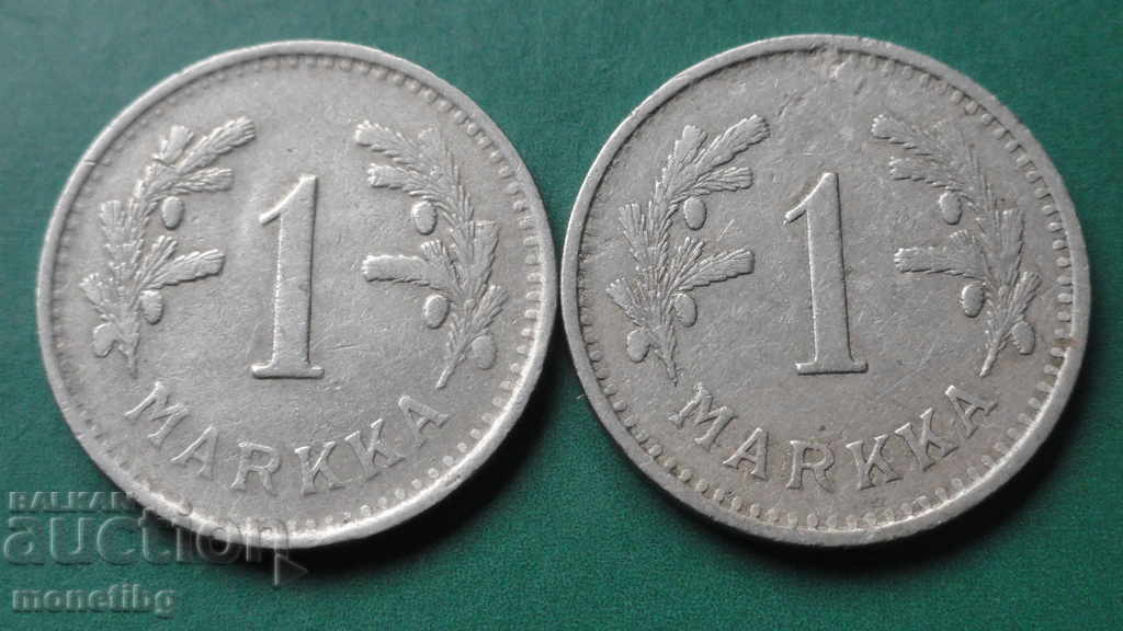 Παράδοση Φινλανδία 1929-1930 - 1 μάρκο (2 τεμάχια) Παράδοση Φινλανδία 1929-1930 - 1 μάρκο (2 τεμάχια)