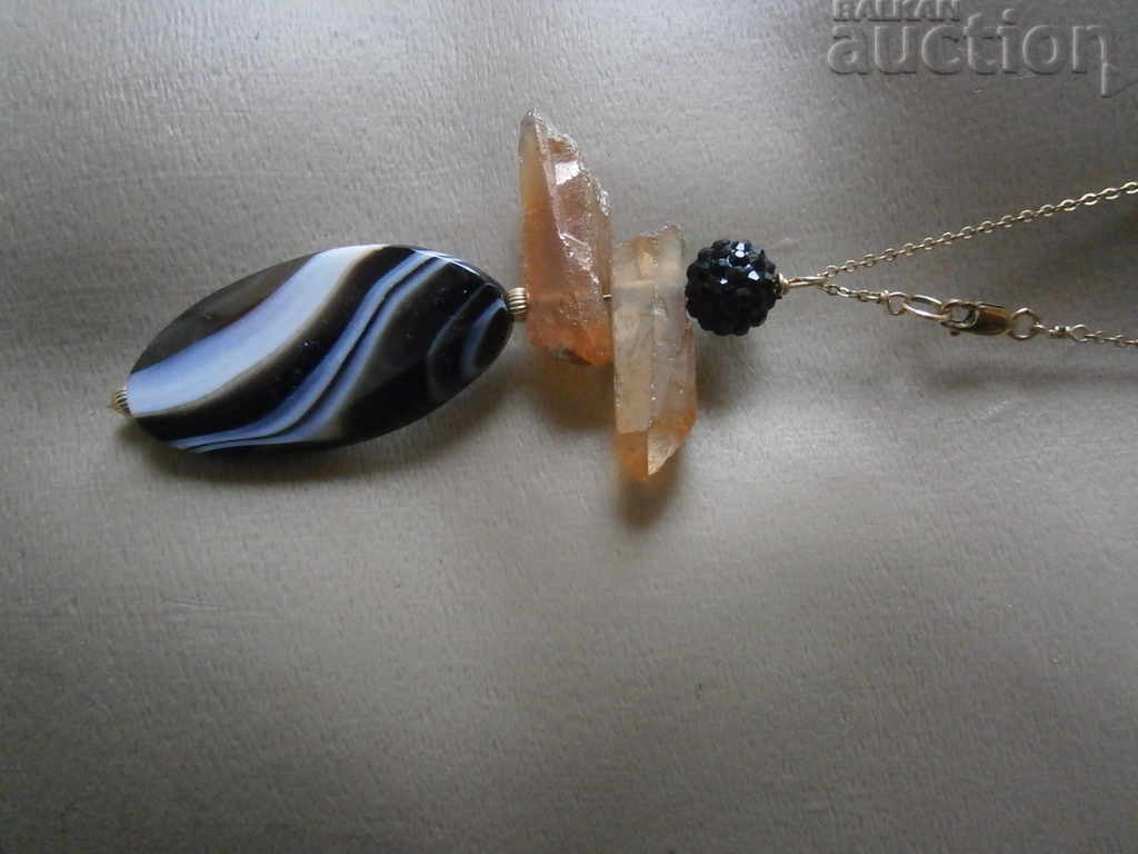 ρετρό vintage αλυσίδα με φυσικές πέτρες - 5 ρετρό vintage αλυσίδα με φυσικές πέτρες - 5