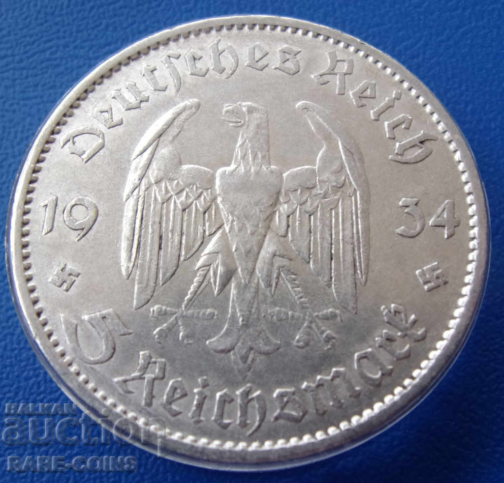 Germany III Reich 5 Mapk 1934 A Original Rare