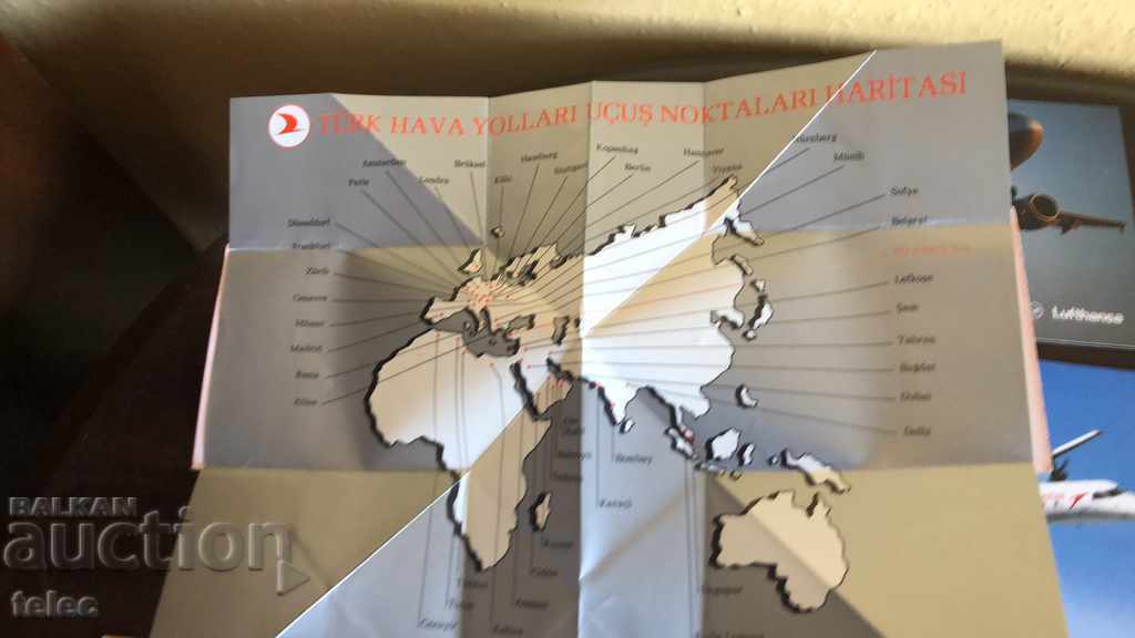 Auction  Set of cards from airlines - with planes and greetings