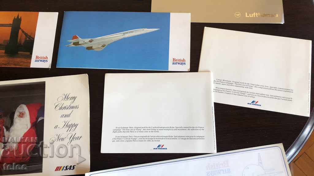 Livrarea Set de felicitări de la companiile aeriene - cu avioane și felicitări Livrarea Set de felicitări de la companiile aeriene - cu avioane și felicitări