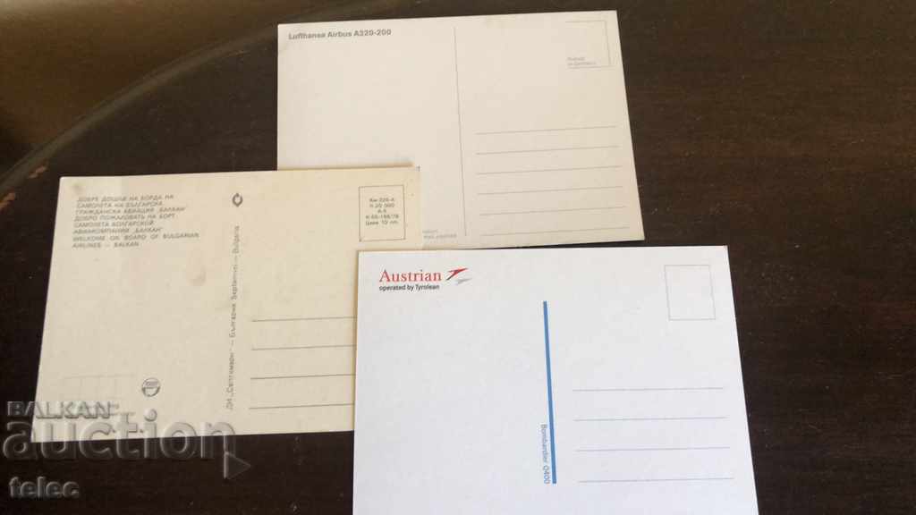 Set of cards from airlines - with planes and greetings - 5