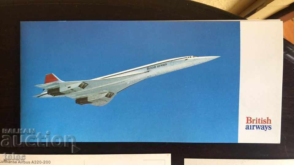 Set of cards from airlines - with planes and greetings - 6