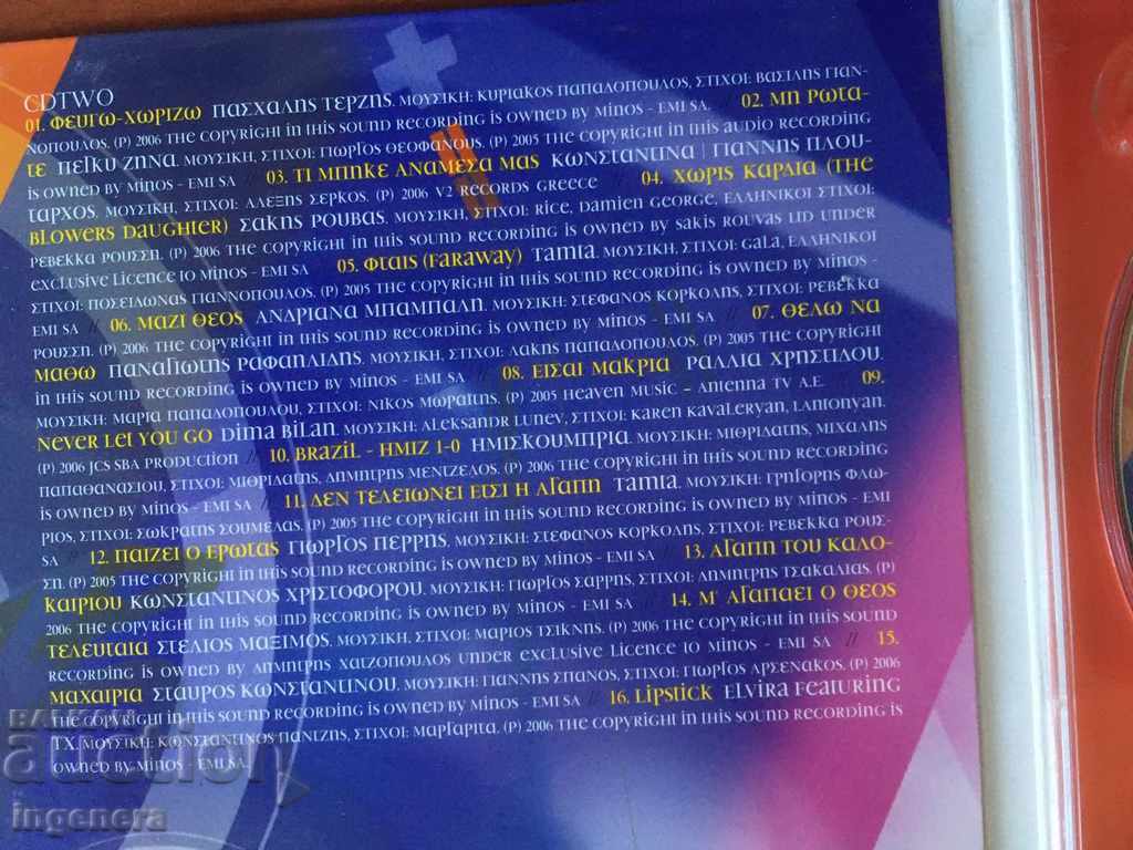 Delivery of CD CD MUSIC-2 PCS Delivery of CD CD MUSIC-2 PCS