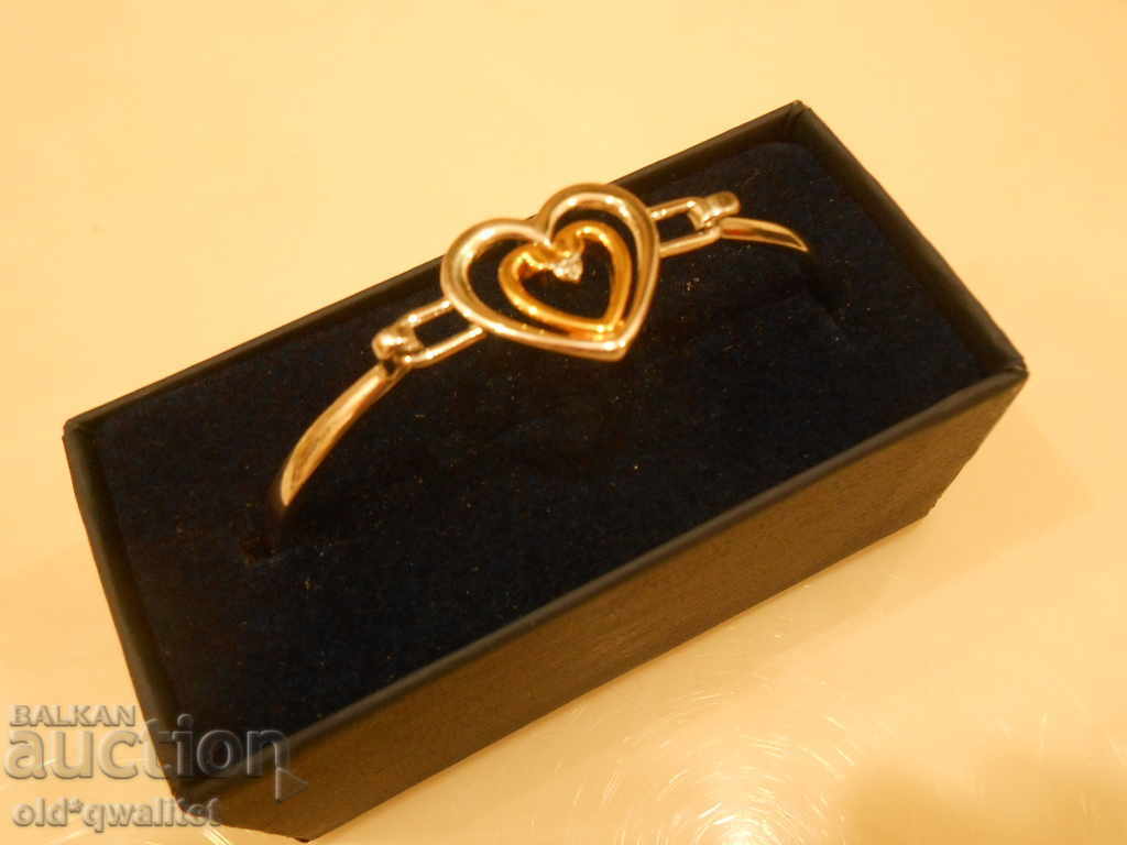 Auction  BRACELET with Diamond: Forever my daughter ... silver-plated gilding