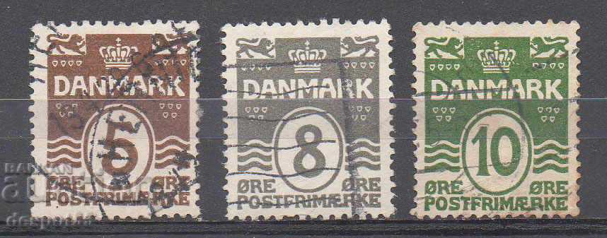 1921. Дания. Вълнообразни линии.