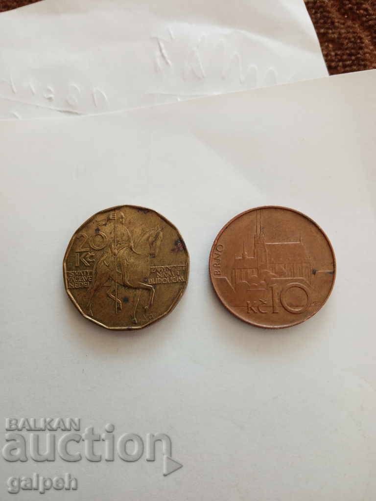 COINS - CZECH REPUBLIC / CZECHOSLOVAKIA - 12 pcs. - BGN 2.99. with price 2.49 BGN | € 1.27