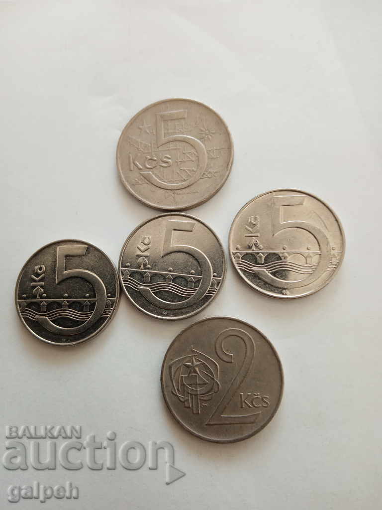 Auction  COINS - CZECH REPUBLIC / CZECHOSLOVAKIA - 12 pcs. - BGN 2.99.