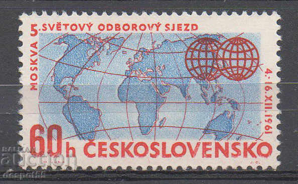 1961. Cehoslovacia. Congresul Mondial al Sindicatelor - Moscova.