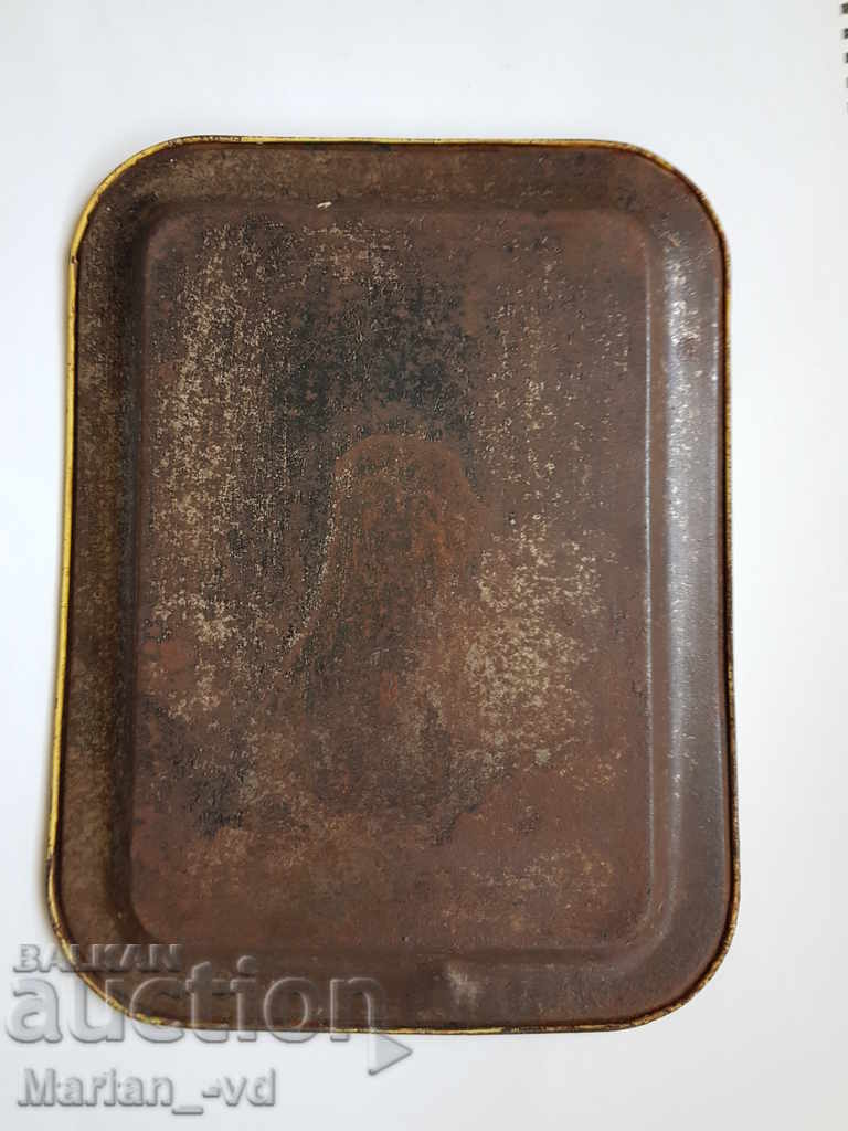 Delivery of An old military tray with Tsar Boris in uniform