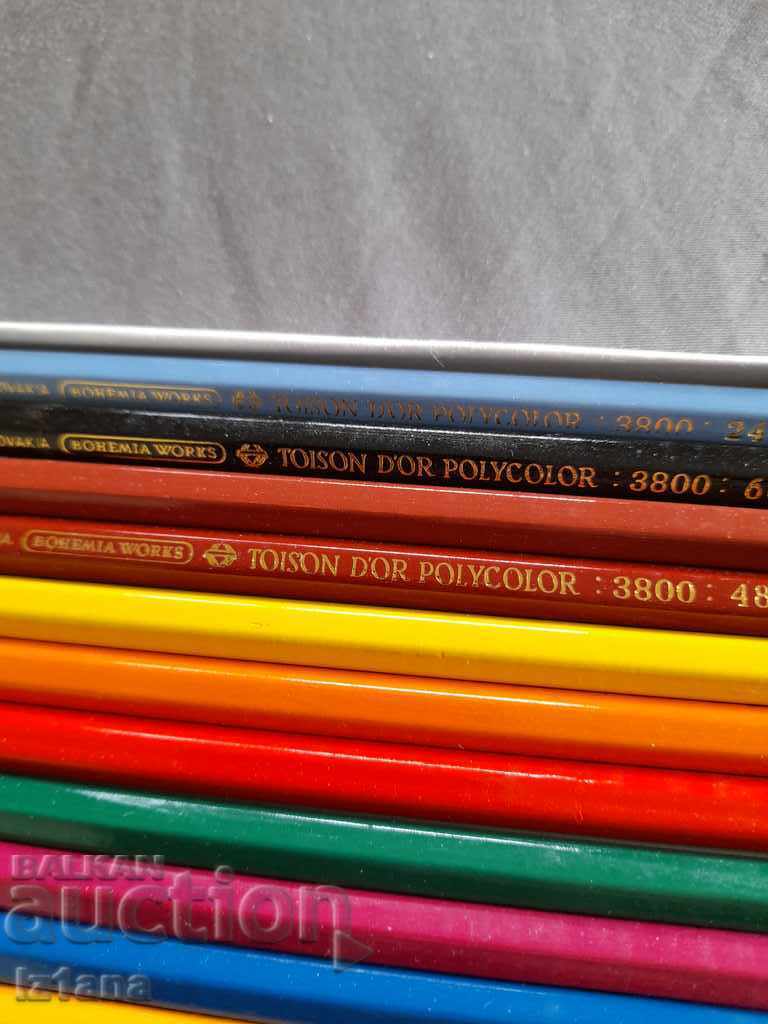 Old Colored Pencils Toison Dor, Bohemia works - 5 Old Colored Pencils Toison Dor, Bohemia works - 5