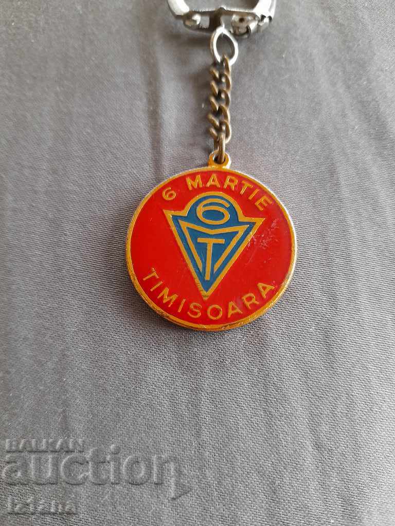 Old keychain 6 Martie Timisoara with price 5.00 BGN | € 2.56 Old keychain 6 Martie Timisoara with price 5.00 BGN | € 2.56