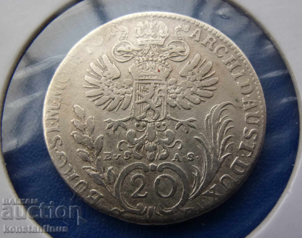 Flanders 20 Kreuzer 1761 Rare