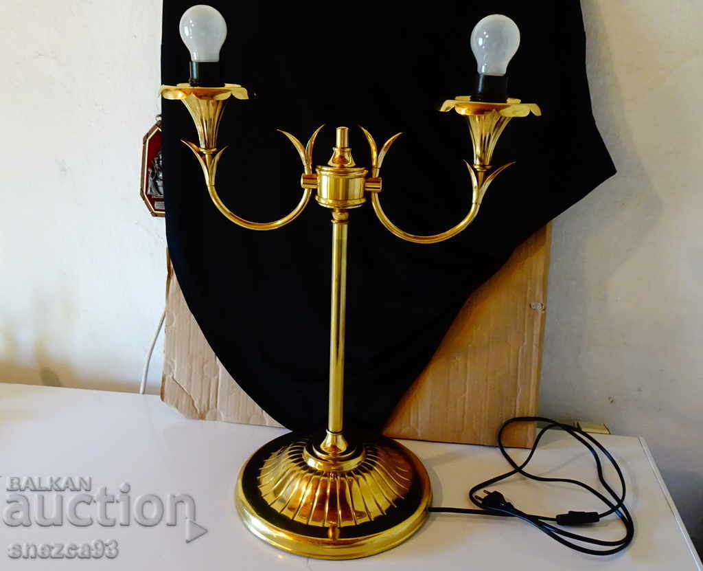 Brass table lamp with gilding 4.5 kg.