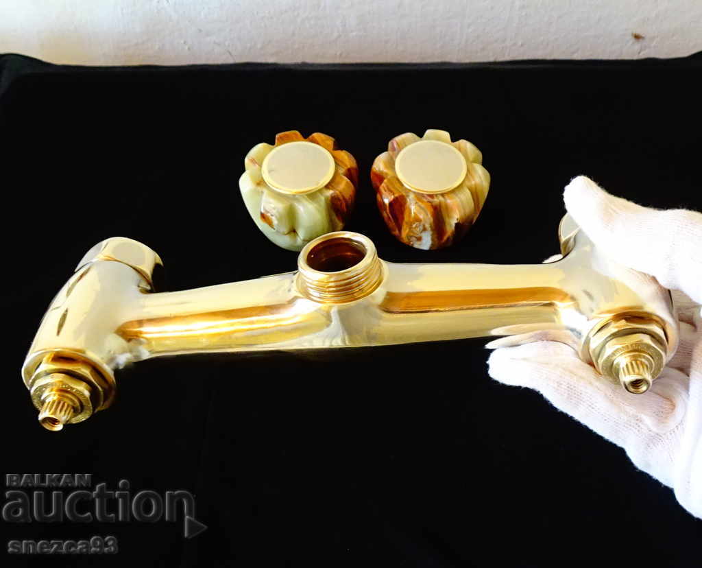 Robinet de bronz italian cu onix - 6