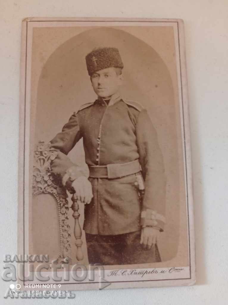 Πρώτη τάξη στρατιωτικής σχολής 1879 Toma Hitrov φωτογραφικό χαρτόνι