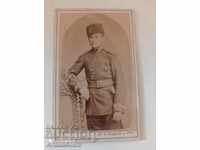 First class of military school 1879 Toma Hitrov photo cardboard