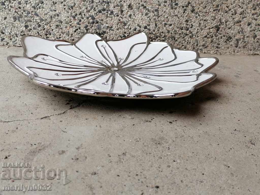 Fruit bowl with Sfarovski crystals, bowl, ceramics, plate with price 78.00 BGN | € 39.88 Fruit bowl with Sfarovski crystals, bowl, ceramics, plate with price 78.00 BGN | € 39.88