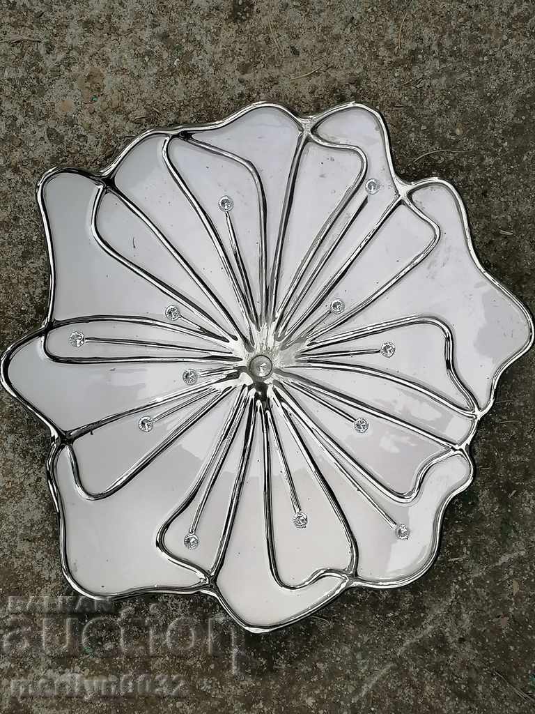 Auction Fruit bowl with Sfarovski crystals, bowl, ceramics, plate Auction Fruit bowl with Sfarovski crystals, bowl, ceramics, plate