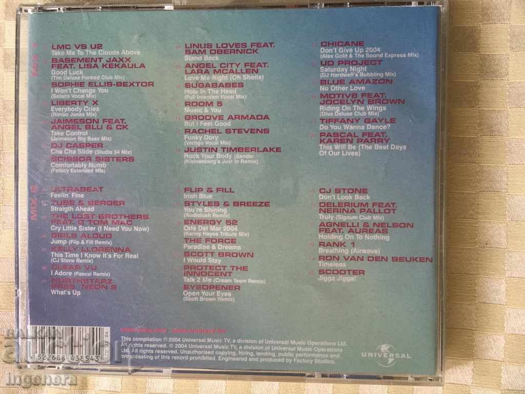 CD CD MUSIC-CLUBMIX-2004-2 NUMĂR CD cu preț 7.00 BGN | € 3.58 CD CD MUSIC-CLUBMIX-2004-2 NUMĂR CD cu preț 7.00 BGN | € 3.58
