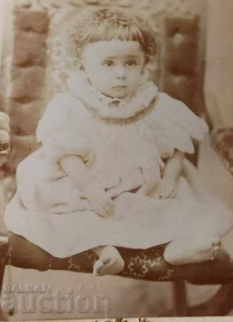 END OF 19TH CENTURY CHILDREN'S PHOTO CHILD PHOTO CARDBOARD