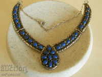 SILVER NECKLACE, SILVER 925, STERLING, Lapis Lazuli